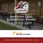 Benchrest Open Competition Results – June 27th 2026